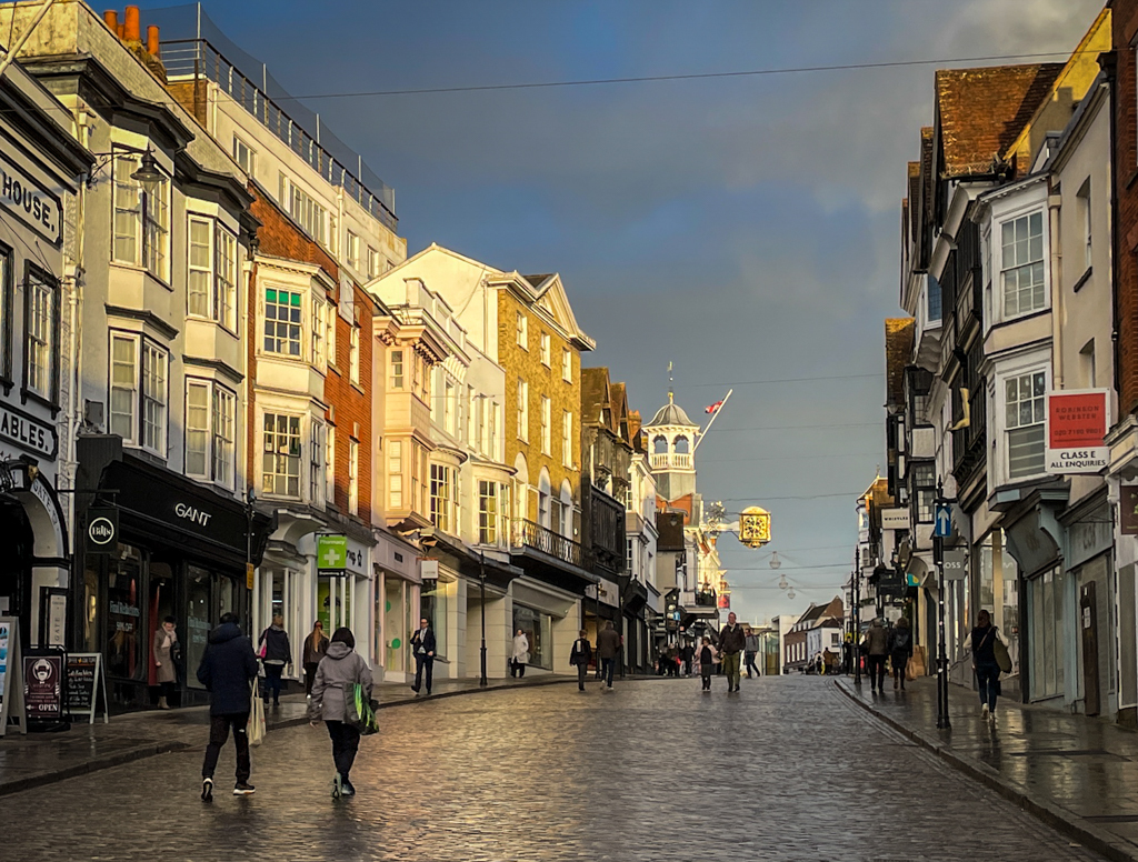 High Street after rain